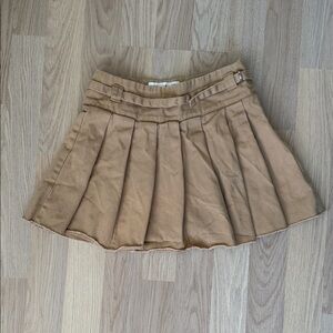 Zara Tan Pleated Girl’s Skirt